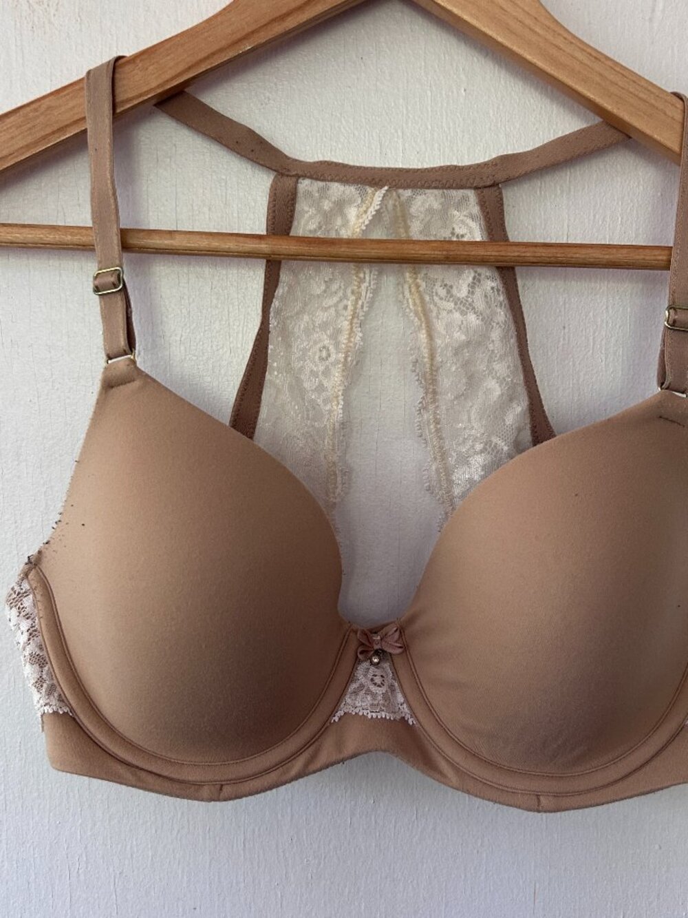 Soma Embraceable Full Coverage Lace Bra Womens 34C Nude